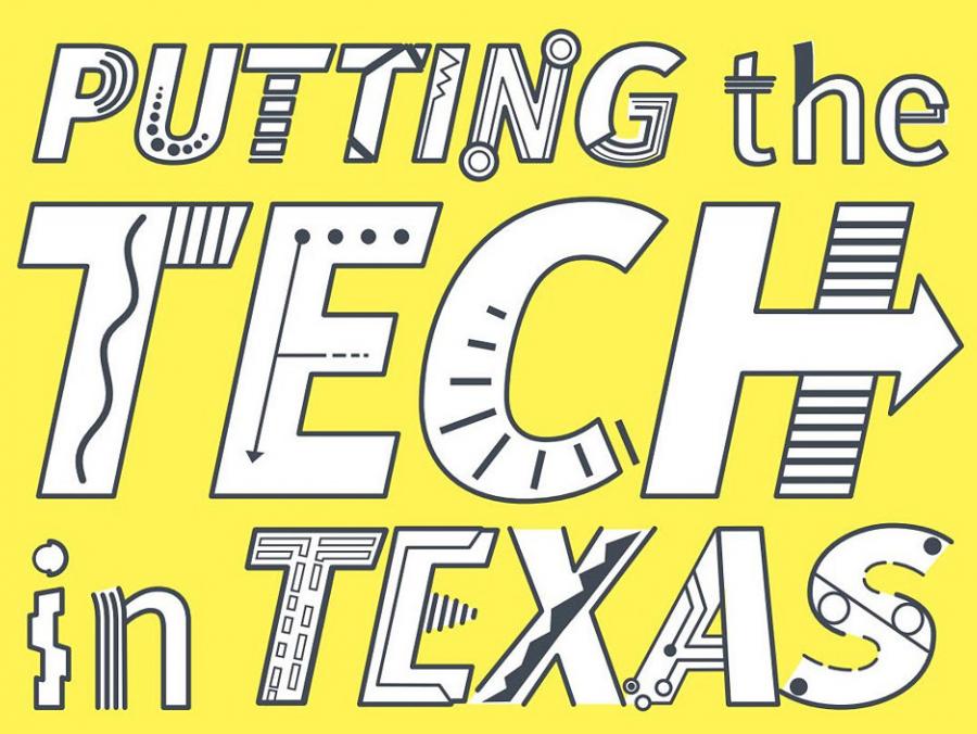 Cover art text for Putting the Tech in Texas story