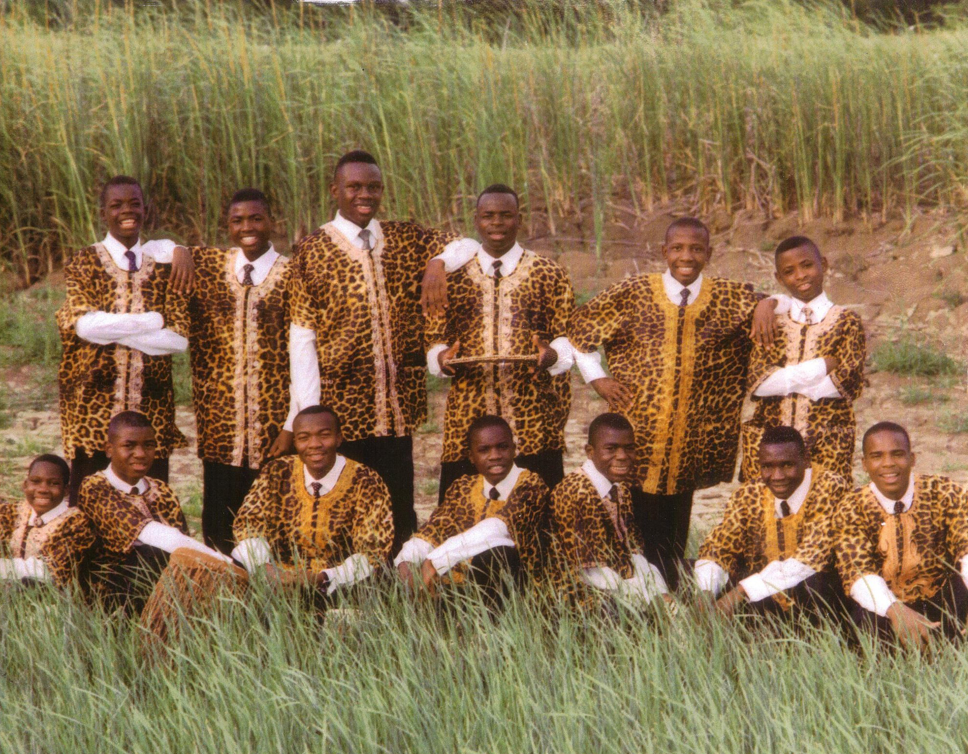 Kachepa at top, far right, with the TTT choir.