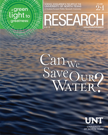 UNT Research magazine cover, 2012, issue 21