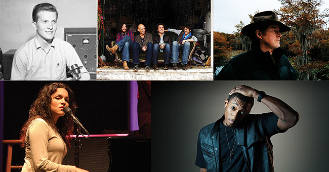 From top left, Pat Boone, the Eli Young Band, Don Henley, from bottom left, Norah Jone, Lecrae