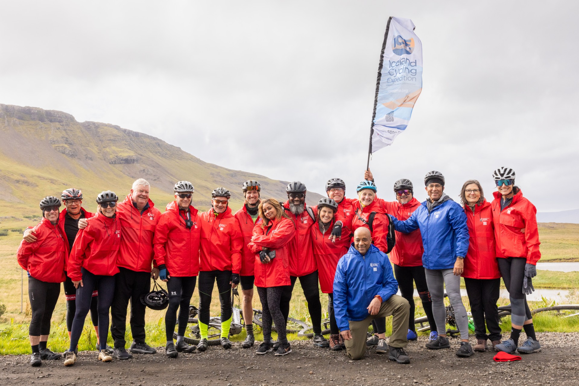 Yelak Biru, kneeling, traveled with a dozen others to Iceland for the world's first large-scale myeloma screening study.